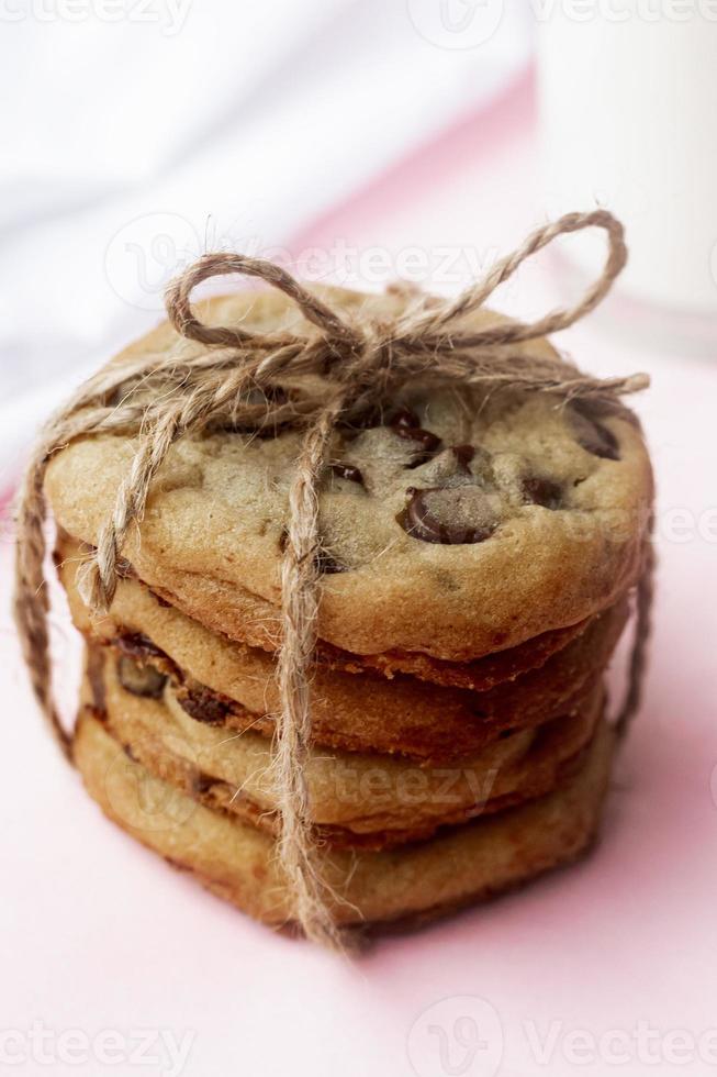 galleta con chispas de chocolate foto