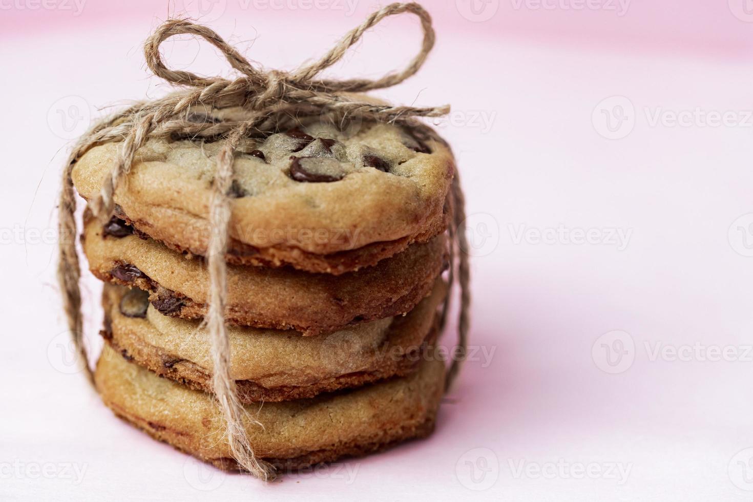 galleta con chispas de chocolate foto