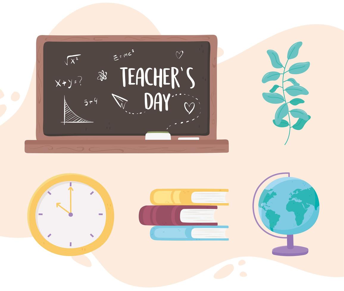 teachers day blackboard vector