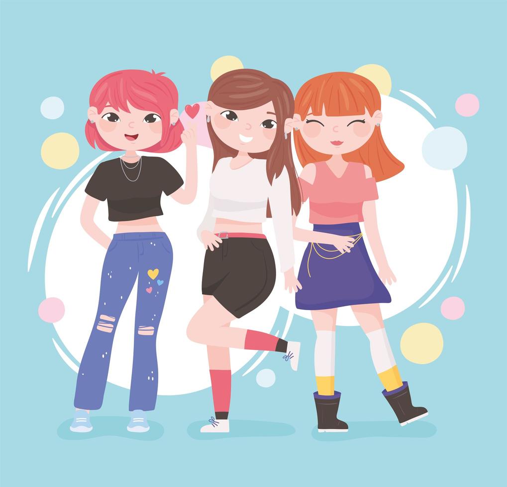 cultura asiática kpop vector