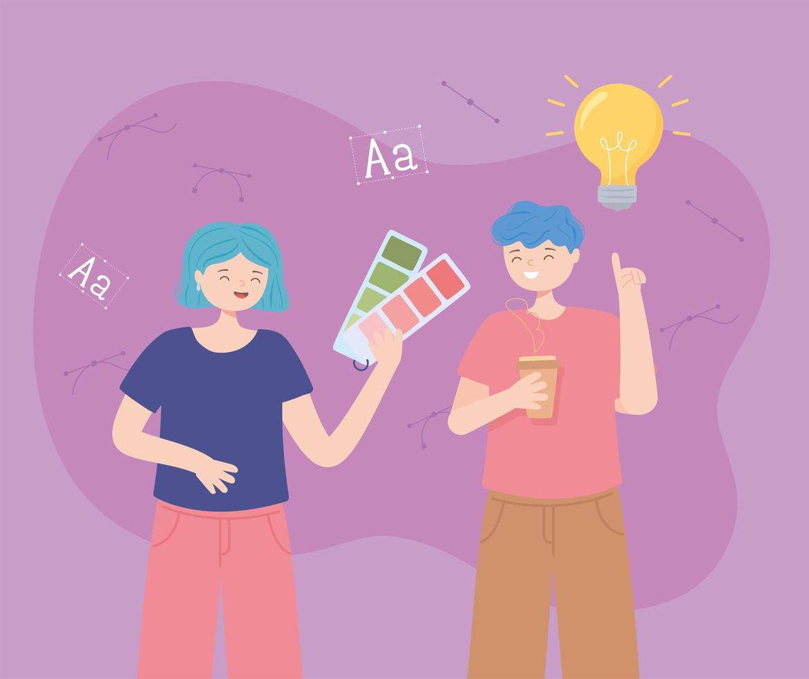 designers work process vector
