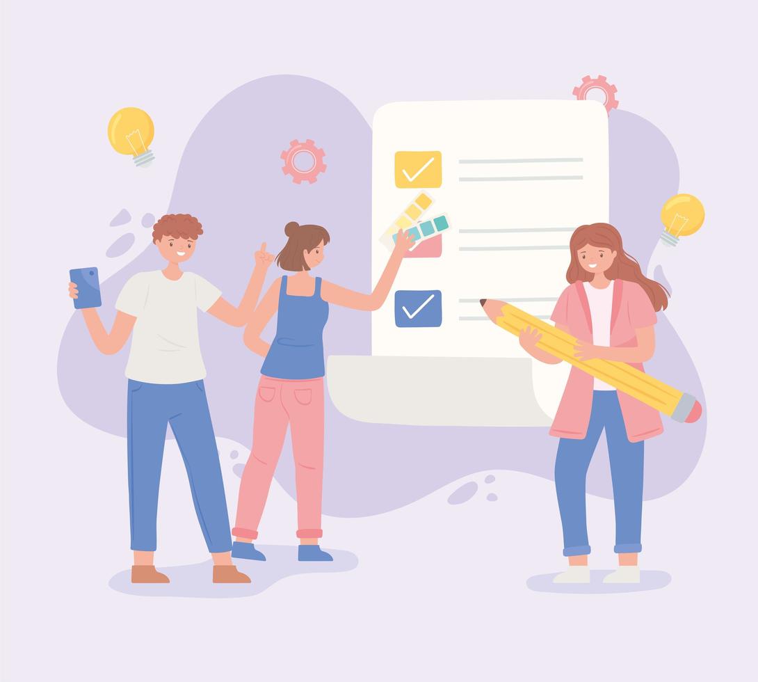 designers process work vector