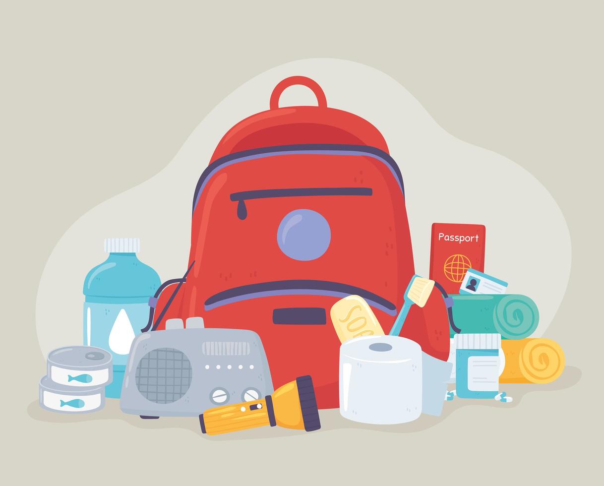 emergency kit banner vector