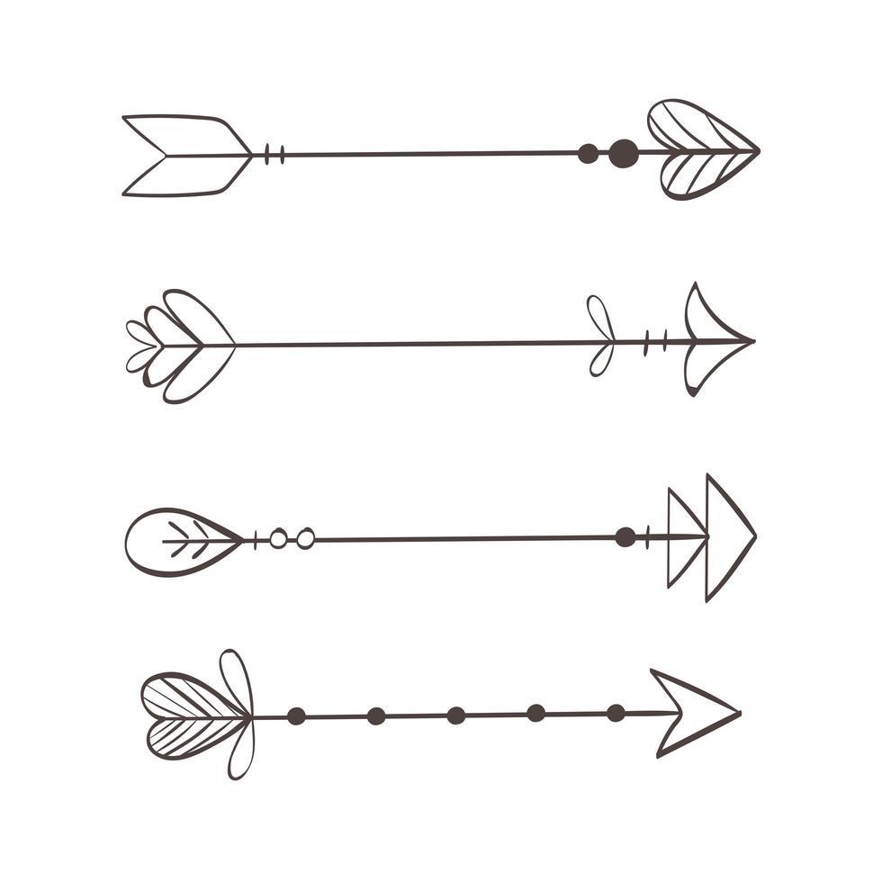 dividers arrows set vector