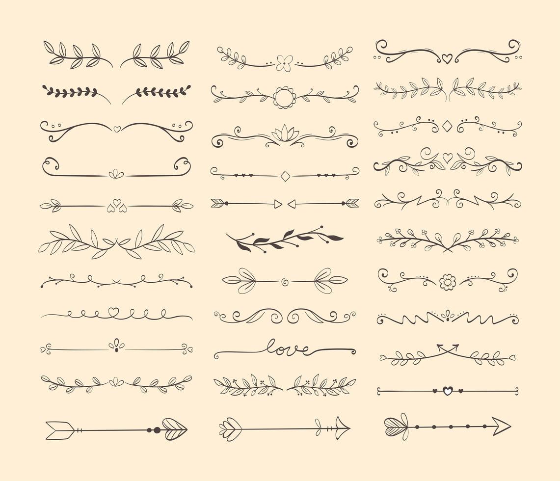 divisores y separadores vector