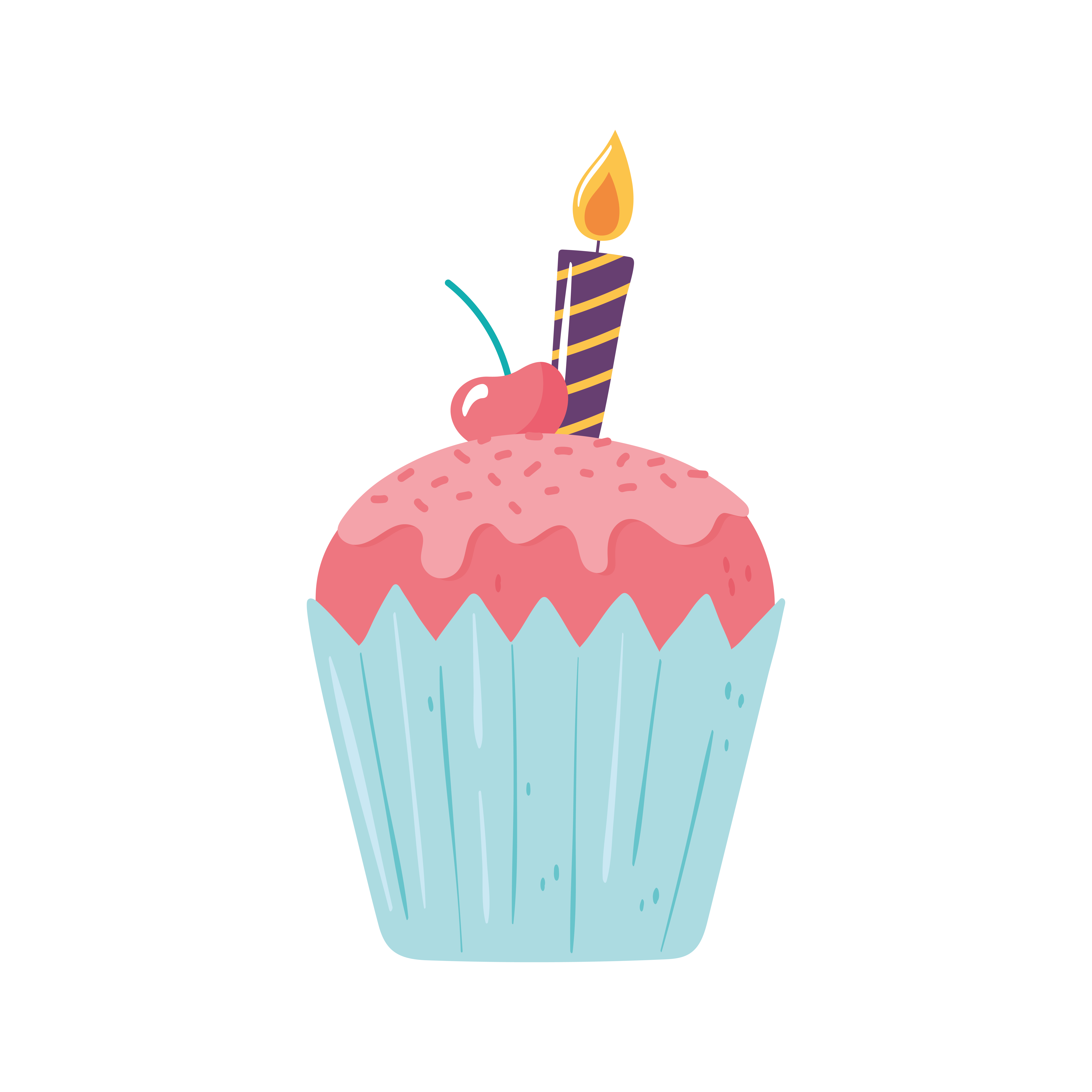 birthday cupcake candle 2449405 Vector Art at Vecteezy