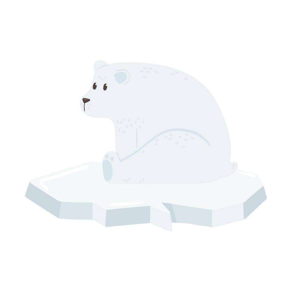 polar bear on ice vector