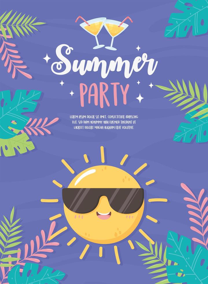 summer party celebration vector