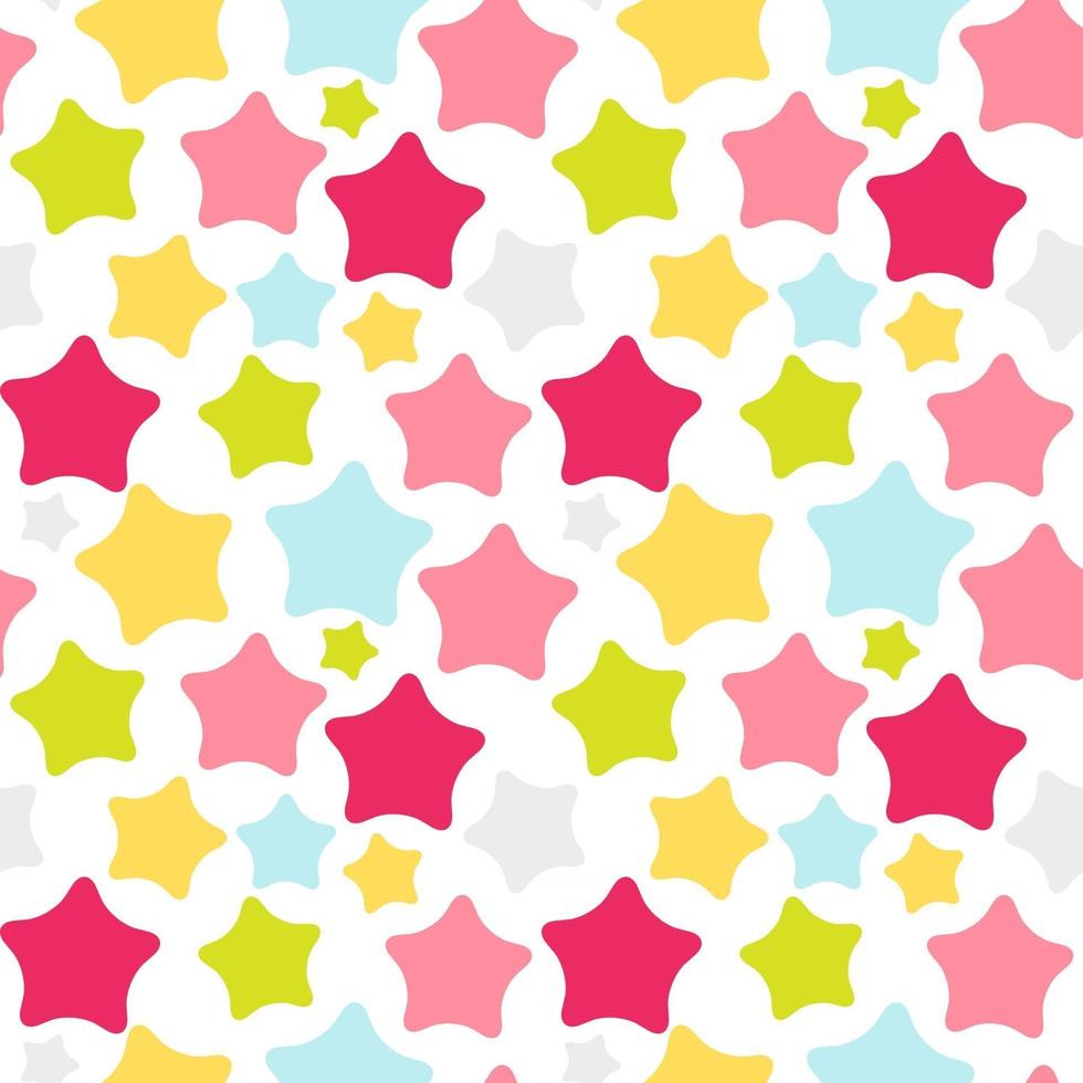 Childrens Seamless Pattern Background with Stars vector