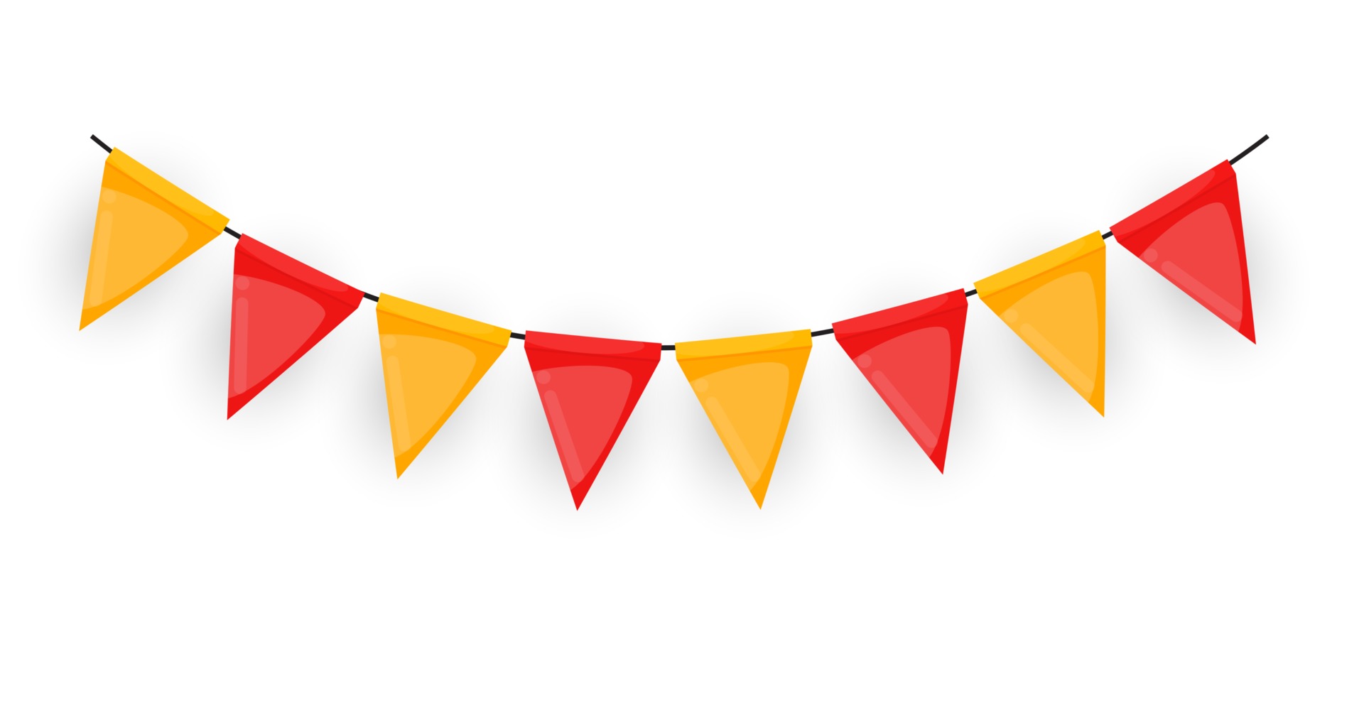 Banner with garland of flags and ribbons Holiday Party background for birthday party carnava