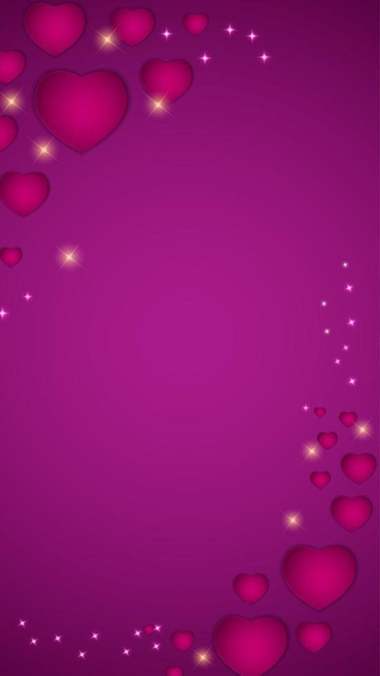 amor fondo del día de san valentín con corazones vector