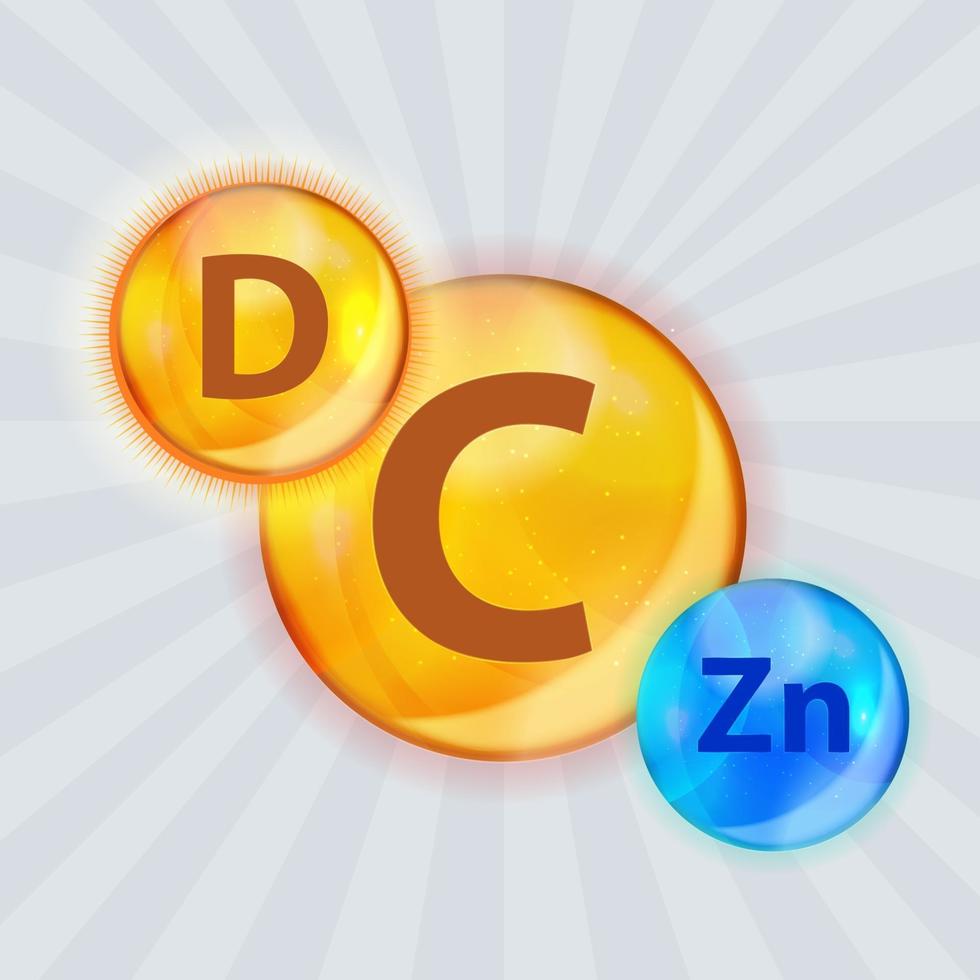 Vitamin C D Zn Complex vector