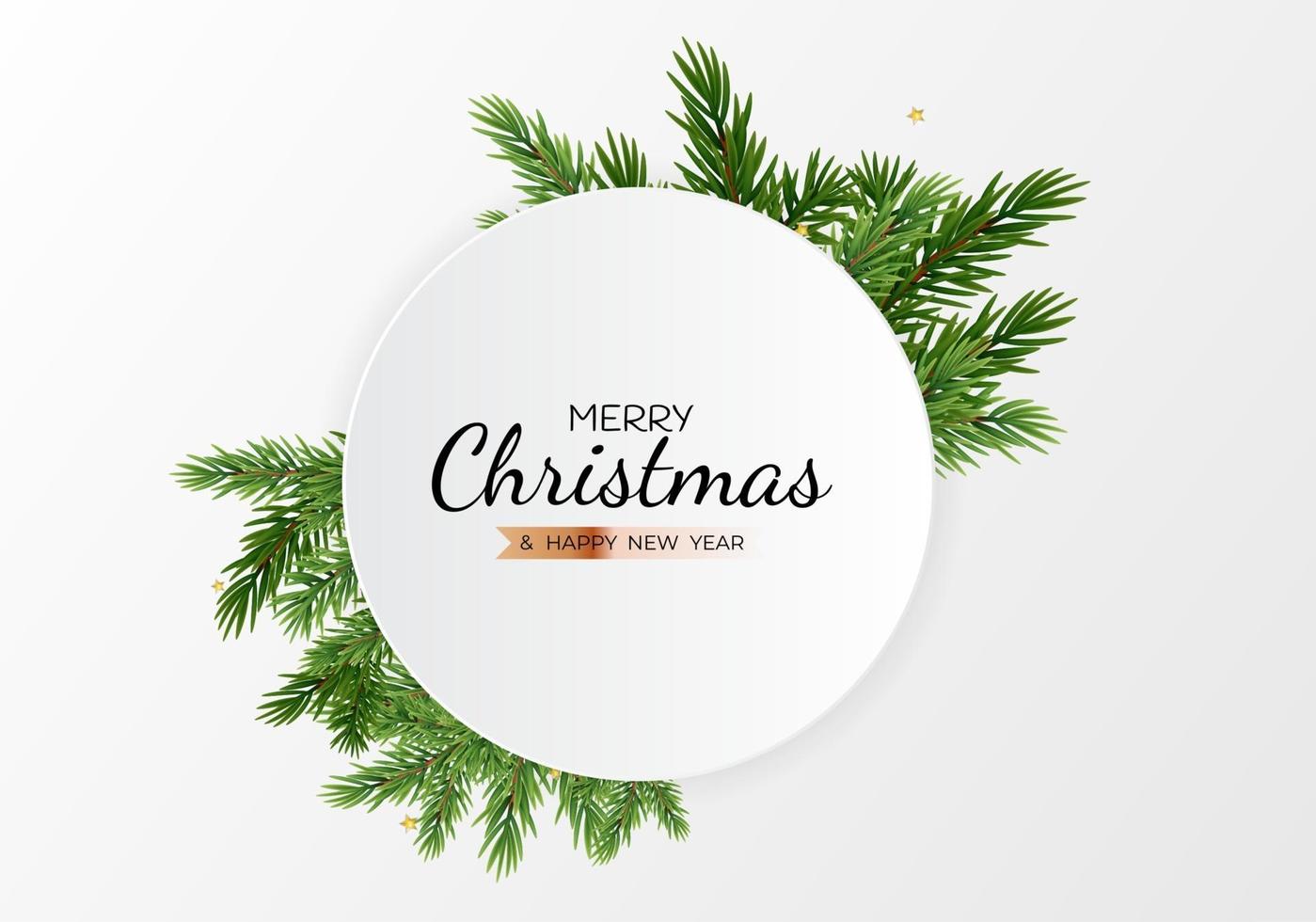 Merry Christmas and Happy New Year Holiday Template Background vector