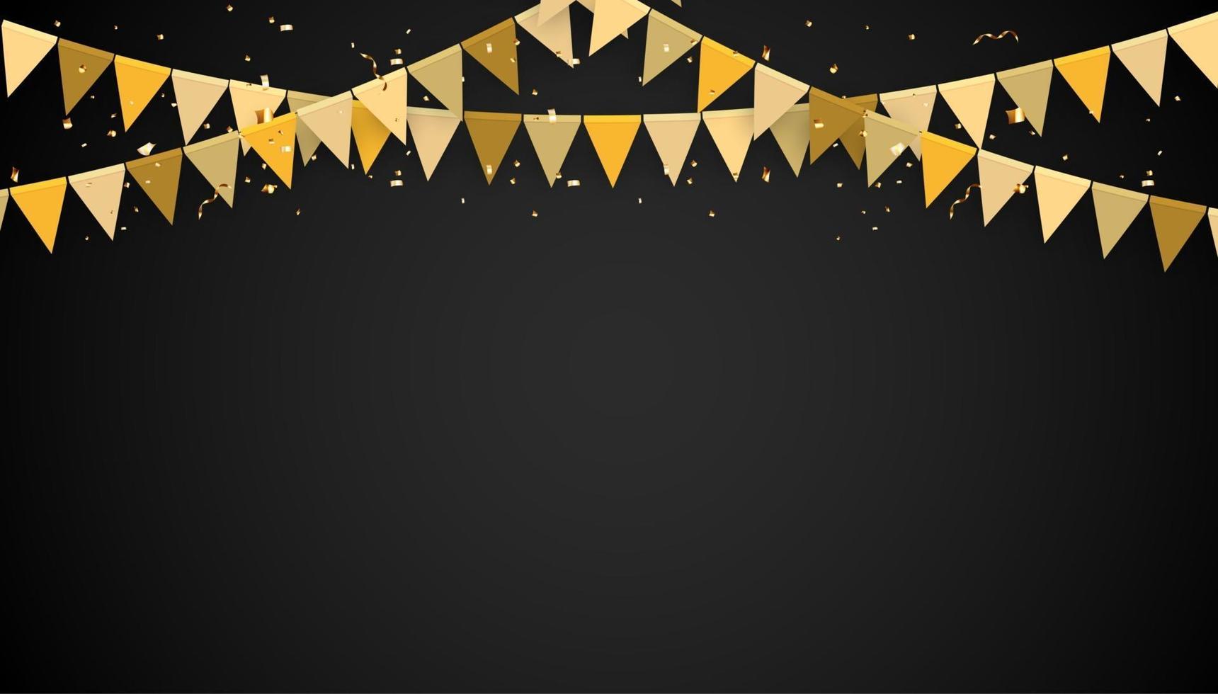 Banner with garland of flags and ribbons vector