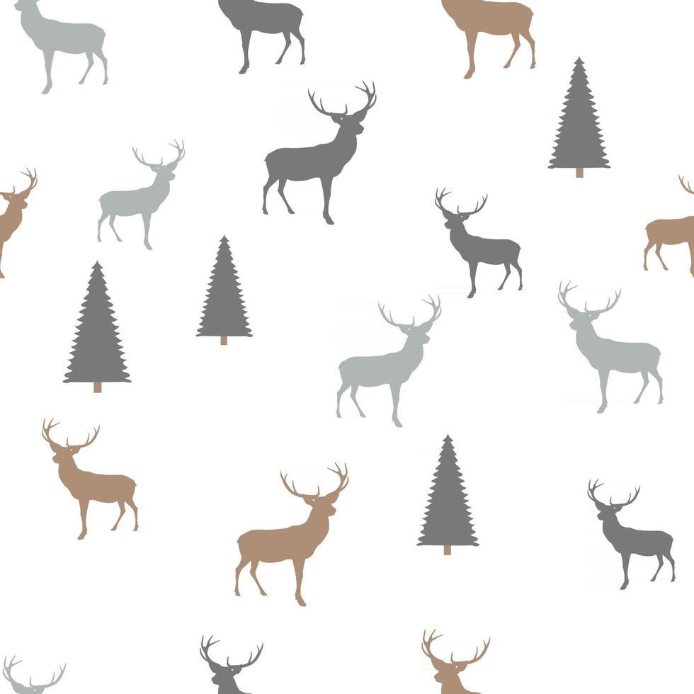 Abstract Seamless deer pattern background vector