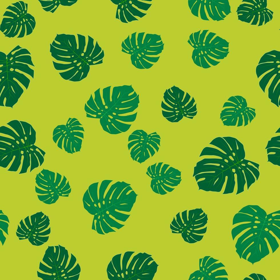 Abstract leaf monsters Seamless Pattern Background vector