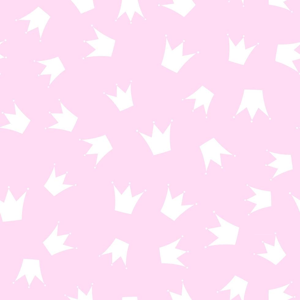 Princess Crown Seamless Pattern Background vector