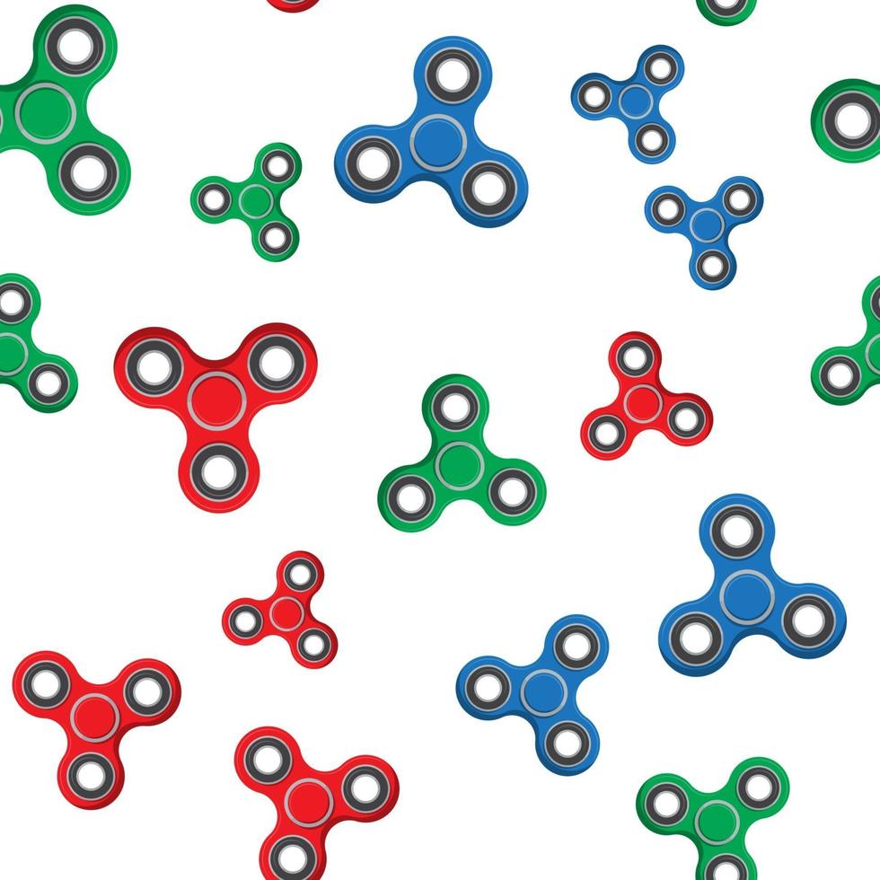 Spinner popular anti stress toy seamless pattern background vector