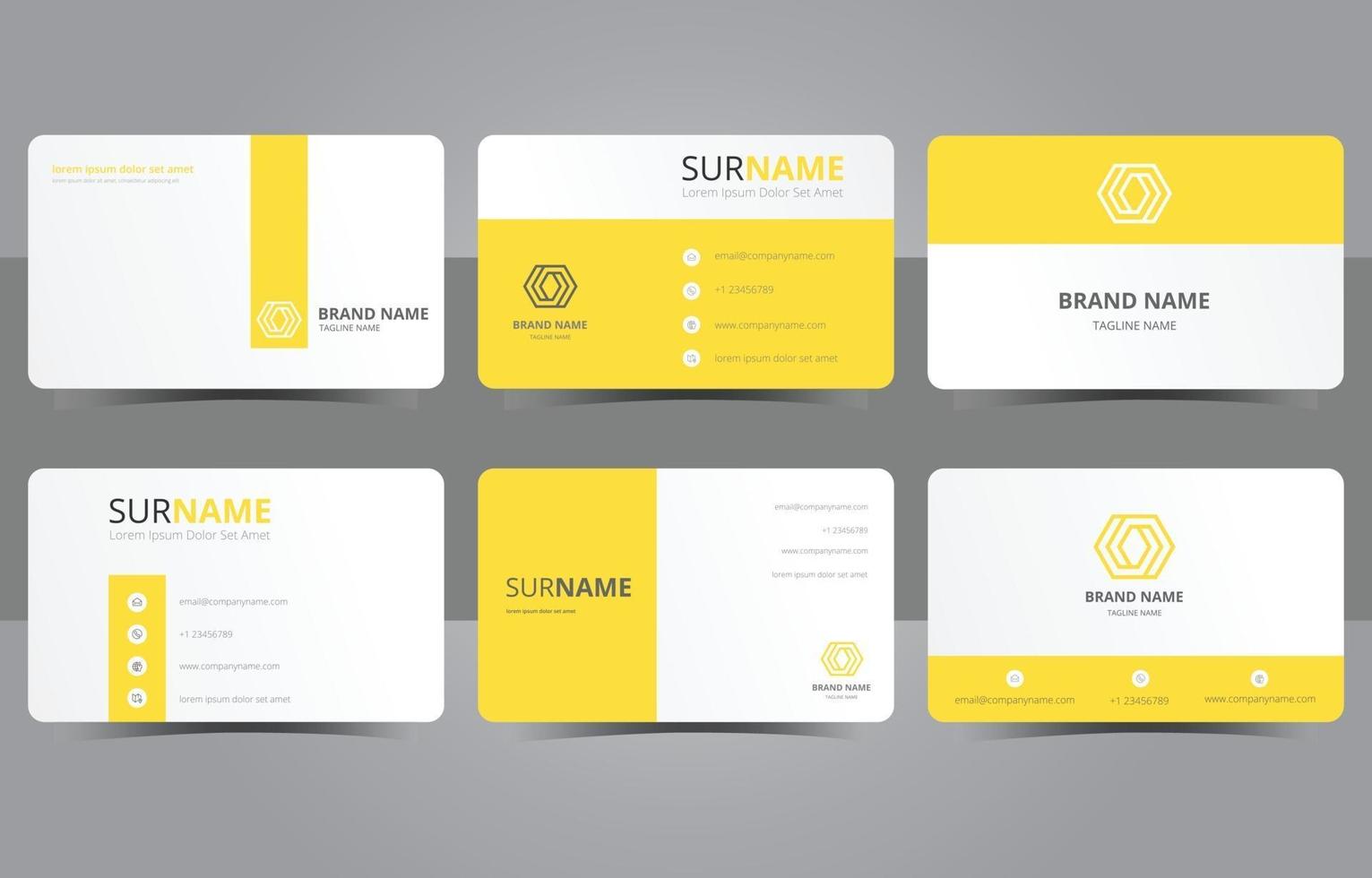 diseño de folleto de forma abstracta amarilla de negocios vector