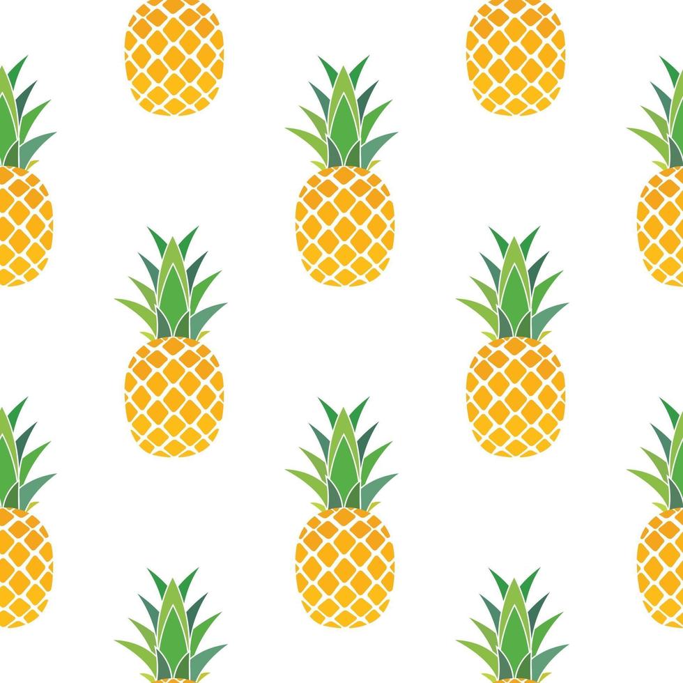 Pineapple Seamless Pattern Background vector