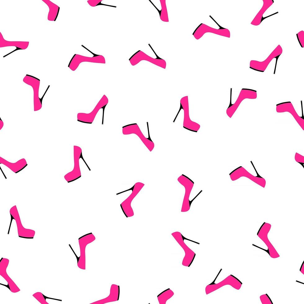 Women Shoes Seamless Pattern Background vector