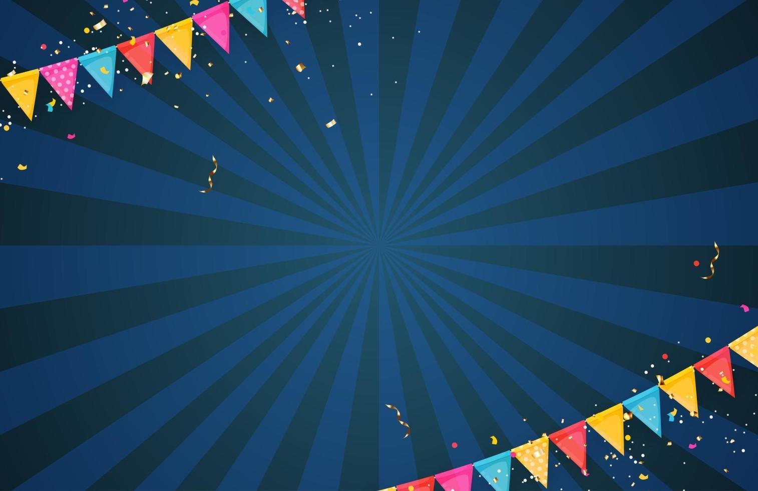 Banner with garland of flags and ribbons vector