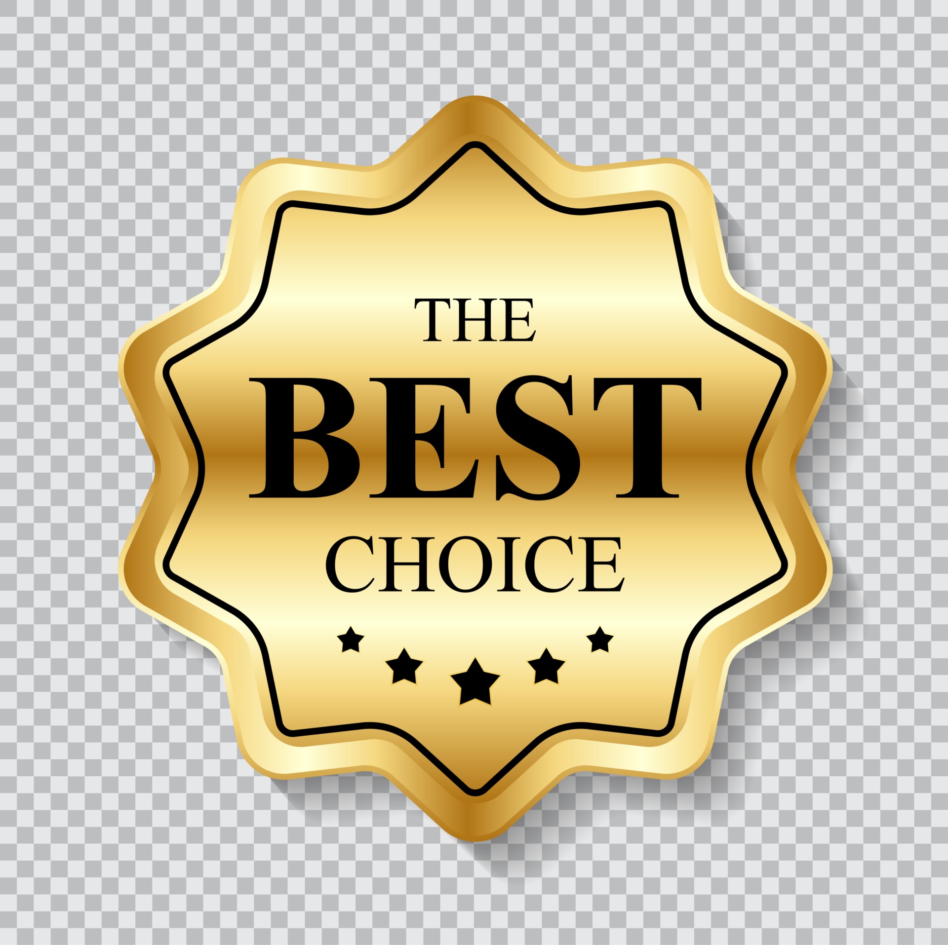 Gold Label The Best Choice Template 2449773 Vector Art at Vecteezy