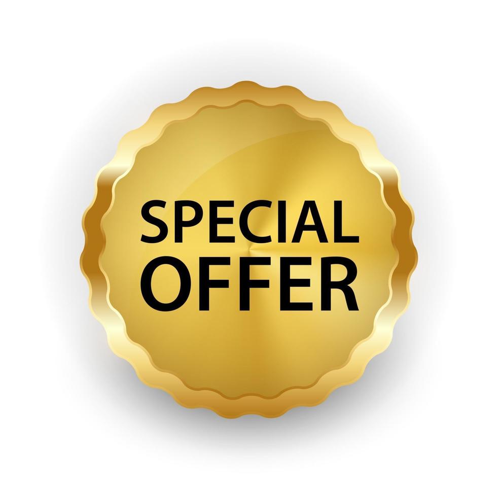 Special Offer Gold Label Template vector