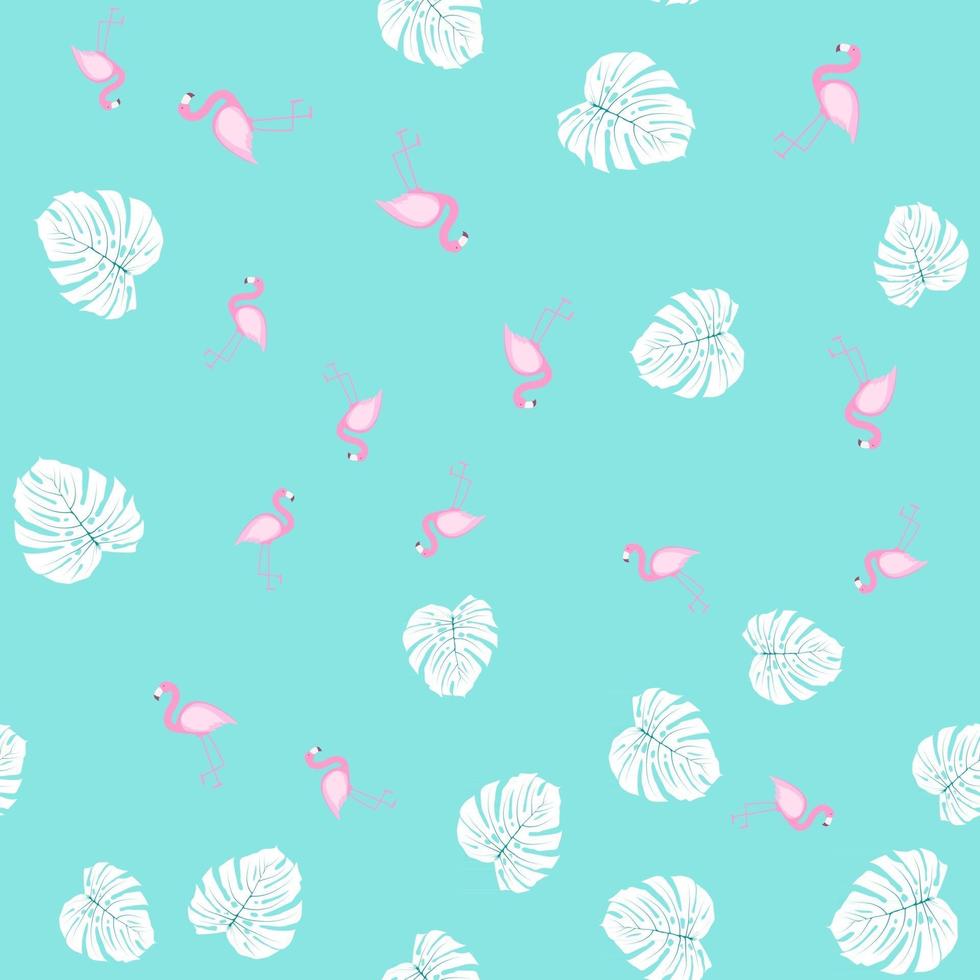 Cute Seamless Flamingo Pattern vector