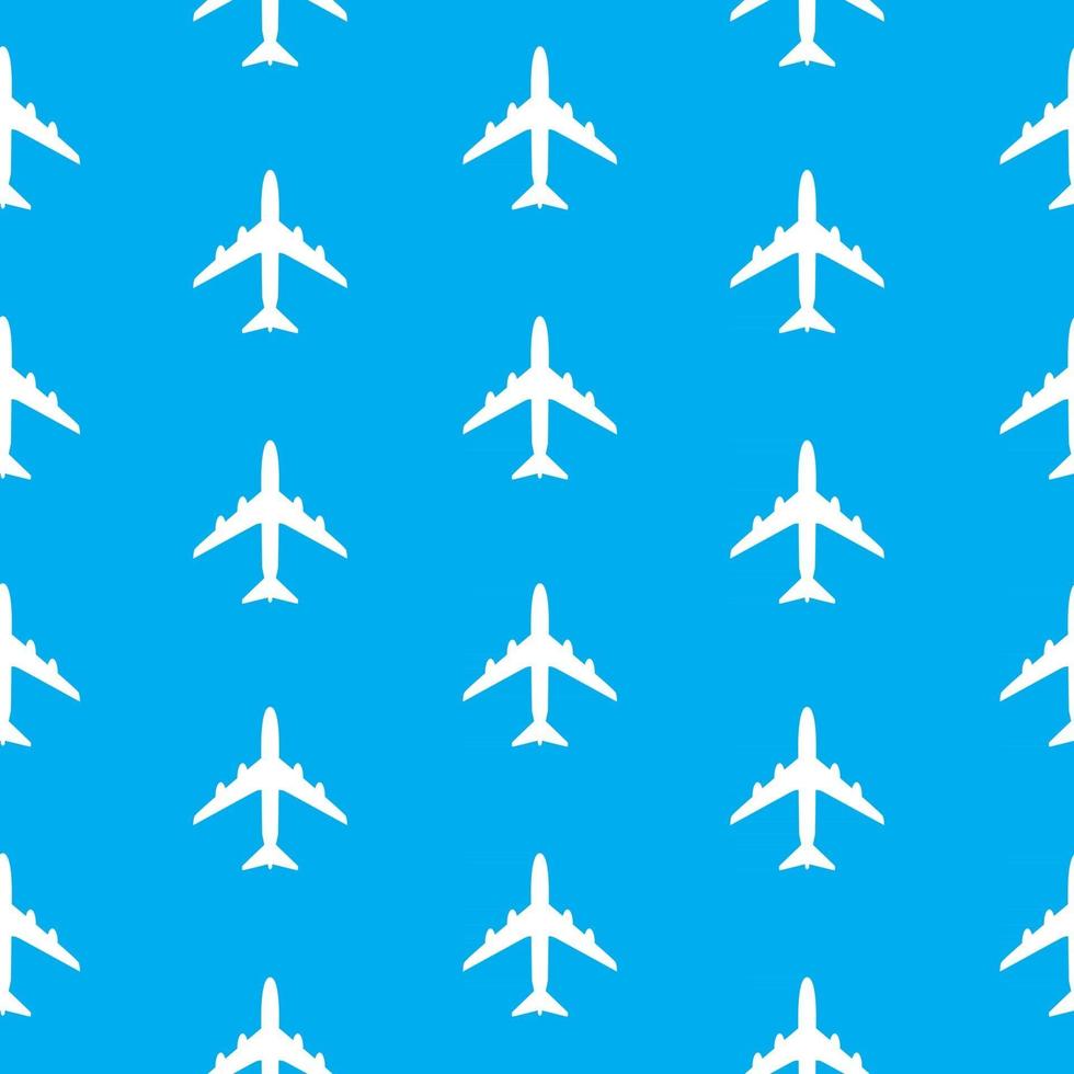 Airplane Seamless Pattern on Background vector