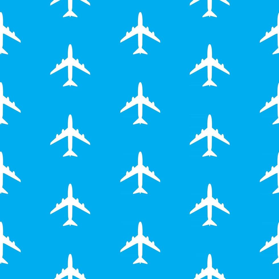 Airplane Seamless Pattern on Background vector