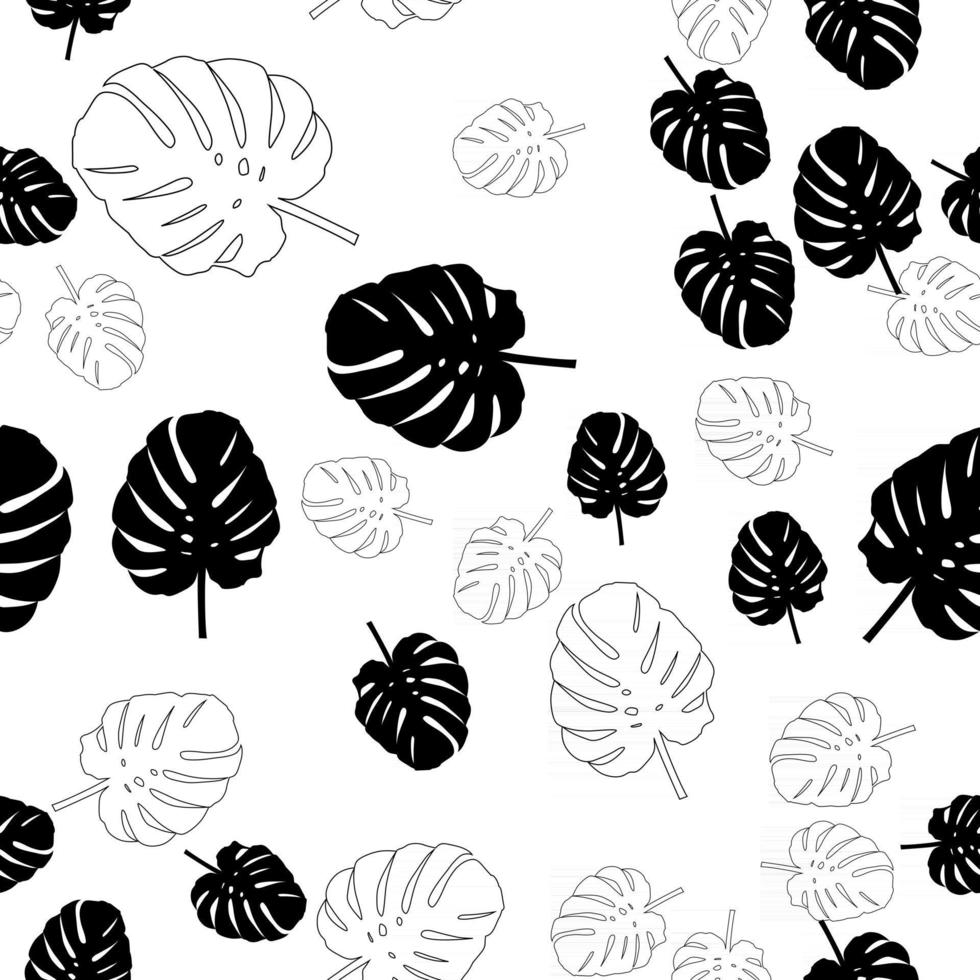 Abstract leaf monsters Seamless Pattern Background vector