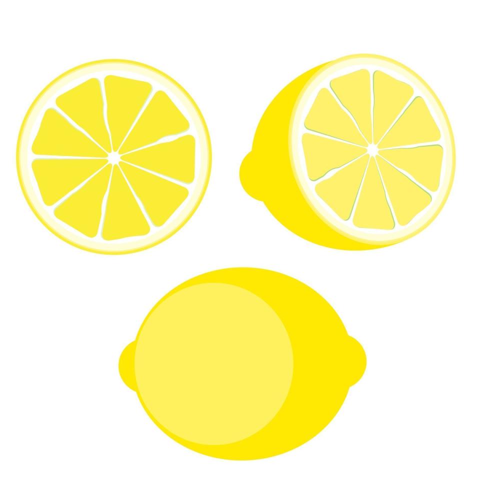 icono de limón se en blanco vector