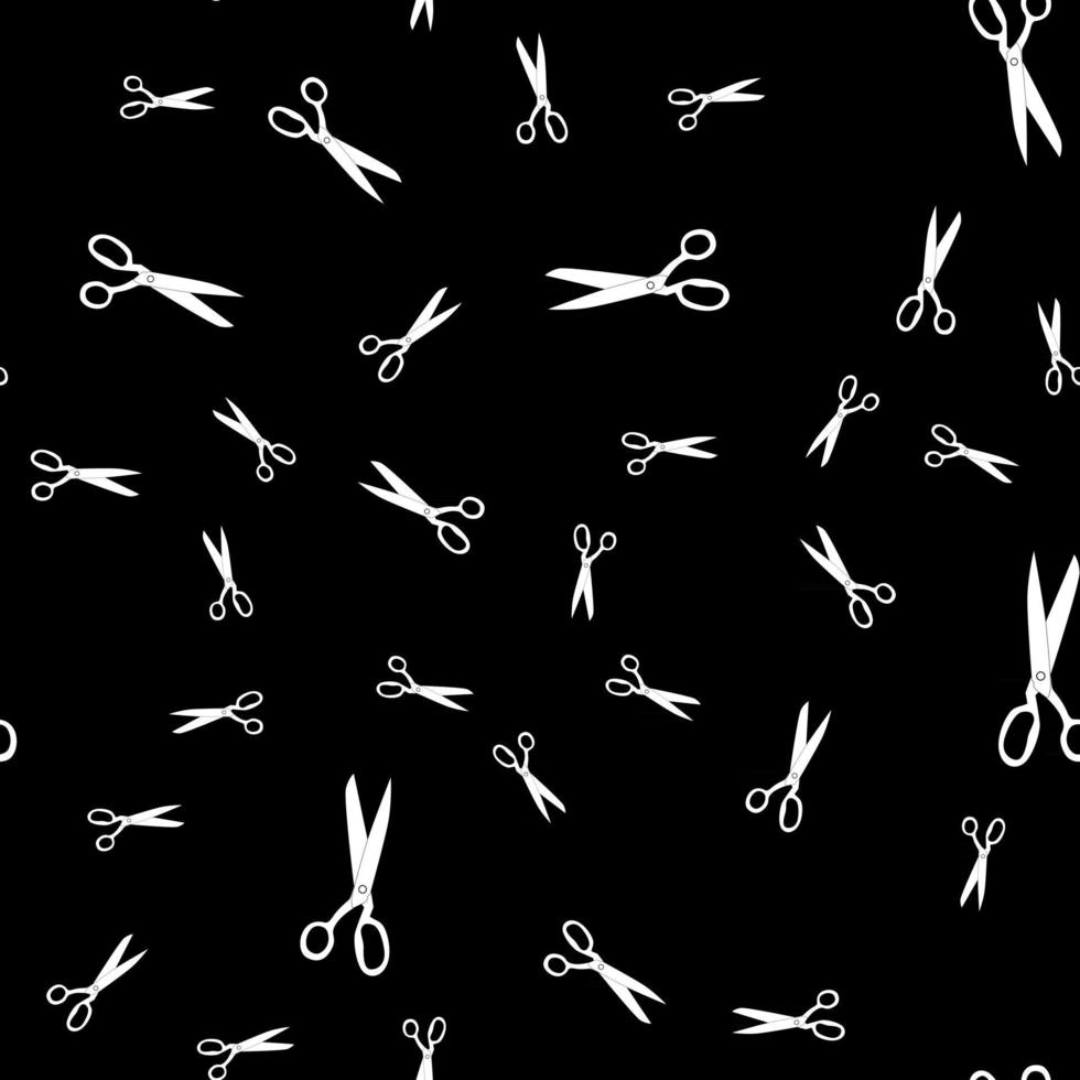 Scissors silhouette Seamless Pattern Background vector