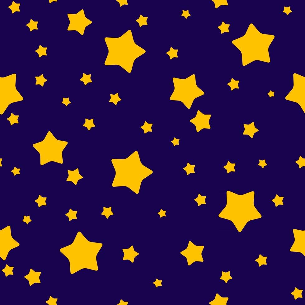 Starry sky seamless pattern background with star vector