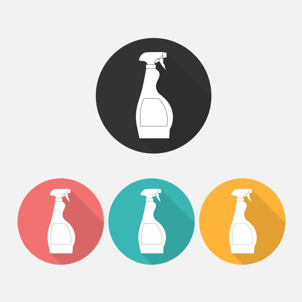 Bottle Spray Sprayer Icon isolated on grey vector