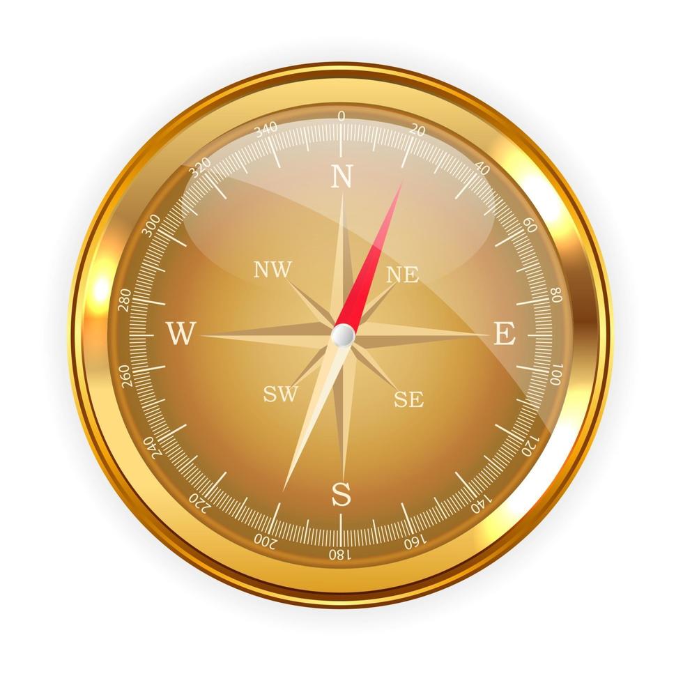 Compass direction icon for web design vector