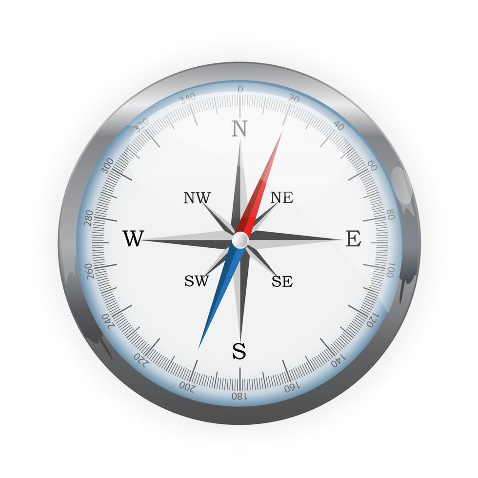 Compass direction icon for web design vector