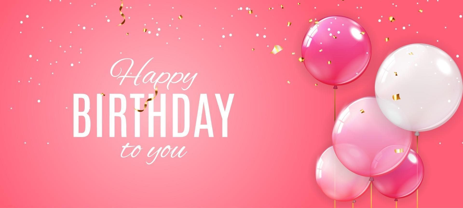 Happy Birthday Background with Balloons vector