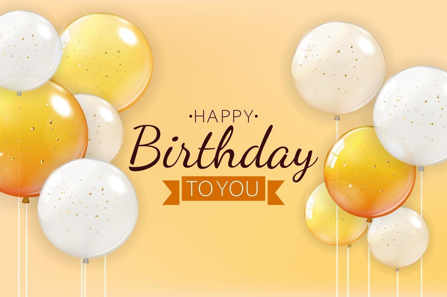 Happy Birthday Background with Balloons vector