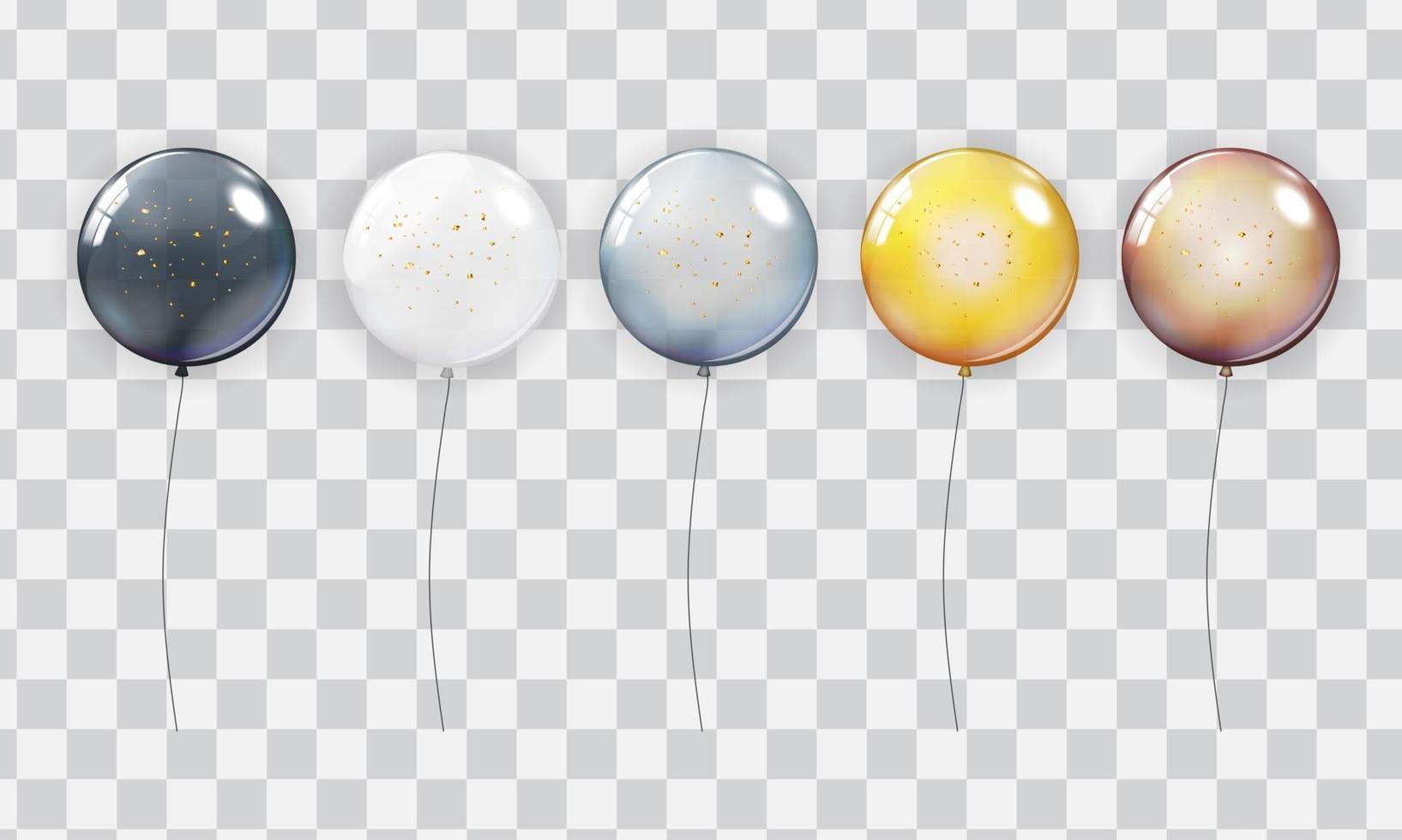 Realistic Balloon Collection Set vector