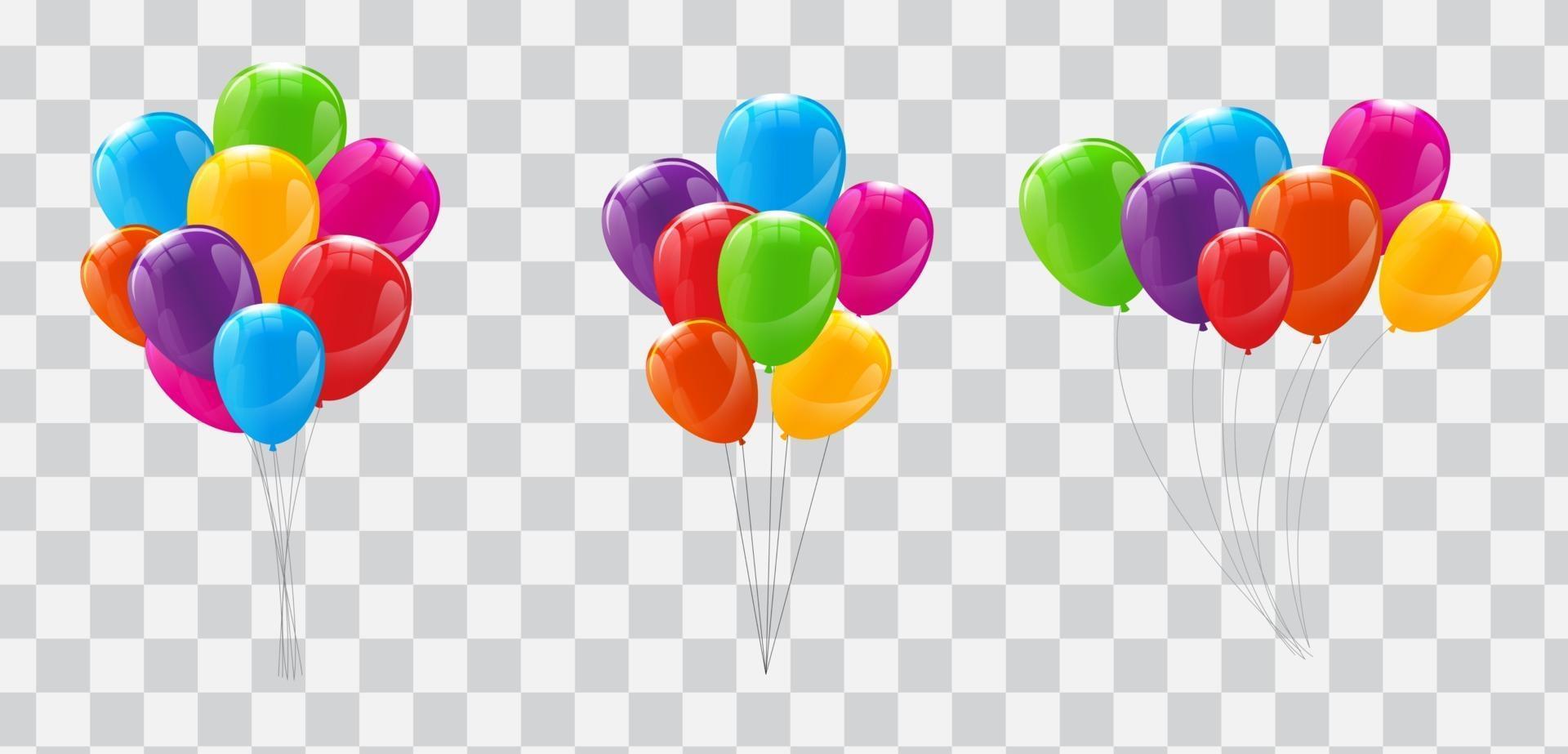 Realistic Balloon Collection Set vector