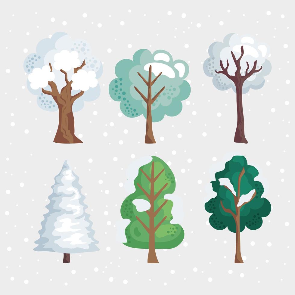 winter season forest vector