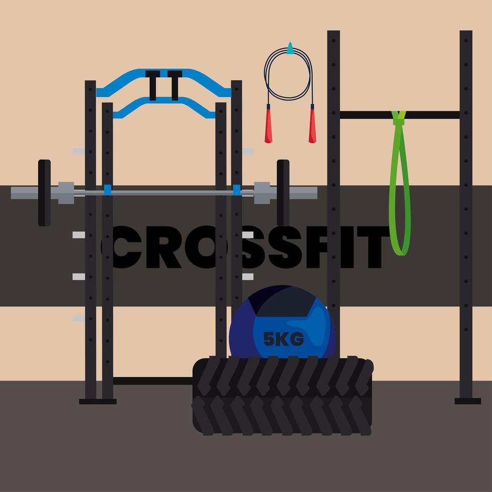 sport crossfit scene vector sport crossfit scene vector