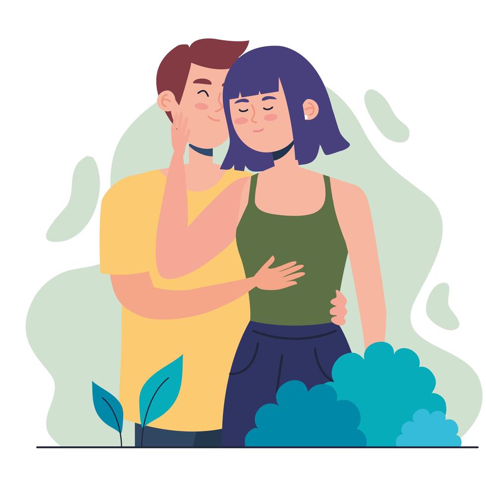 couple of lovers vector