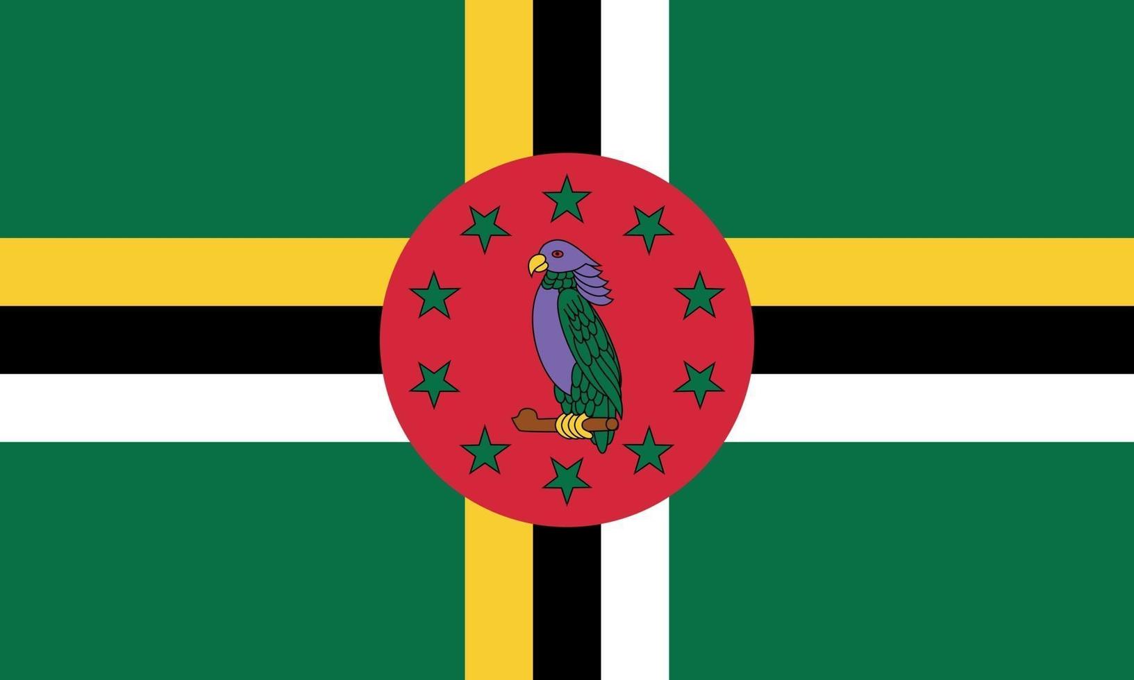 vector illustration of the Dominica flag