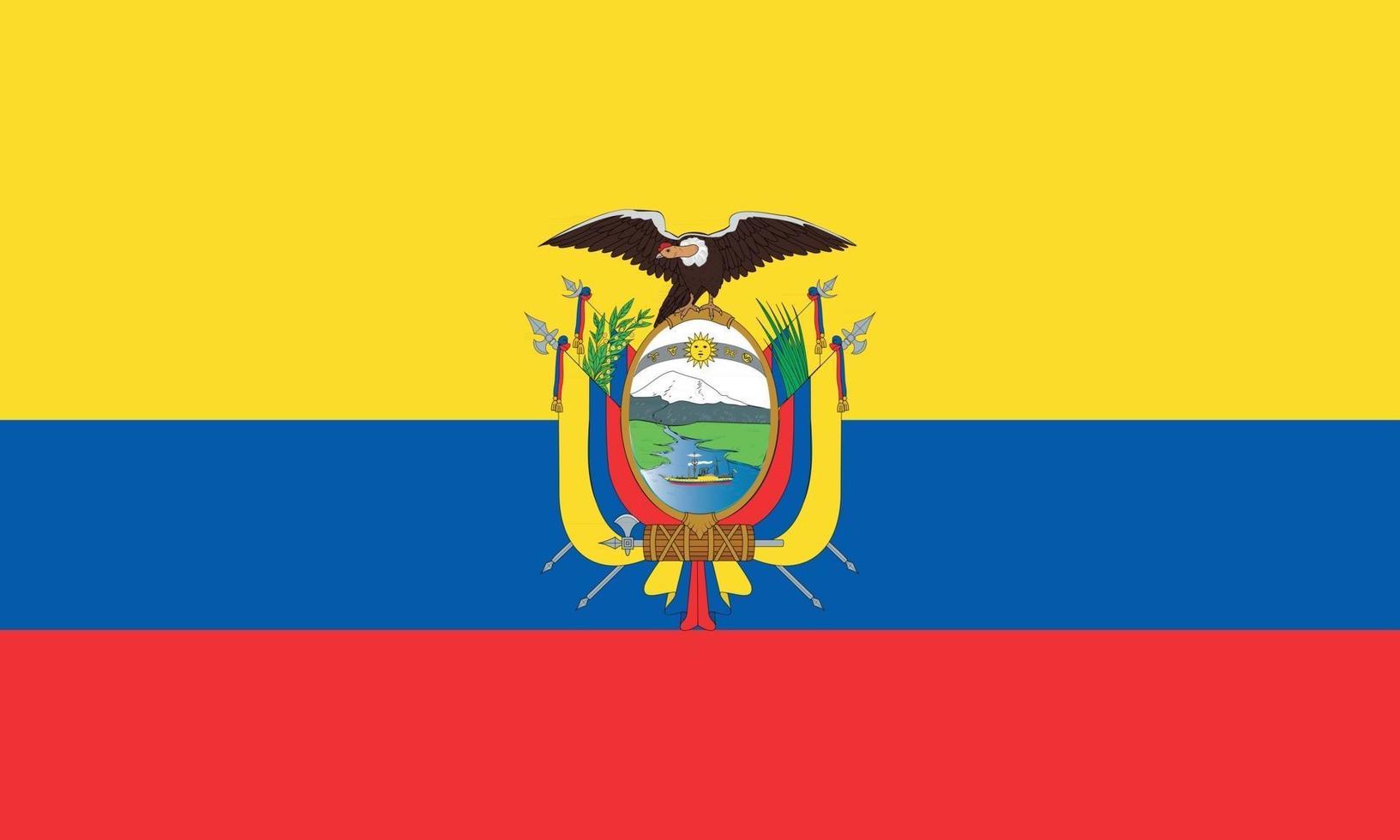 ilustración vectorial de la bandera de ecuador vector