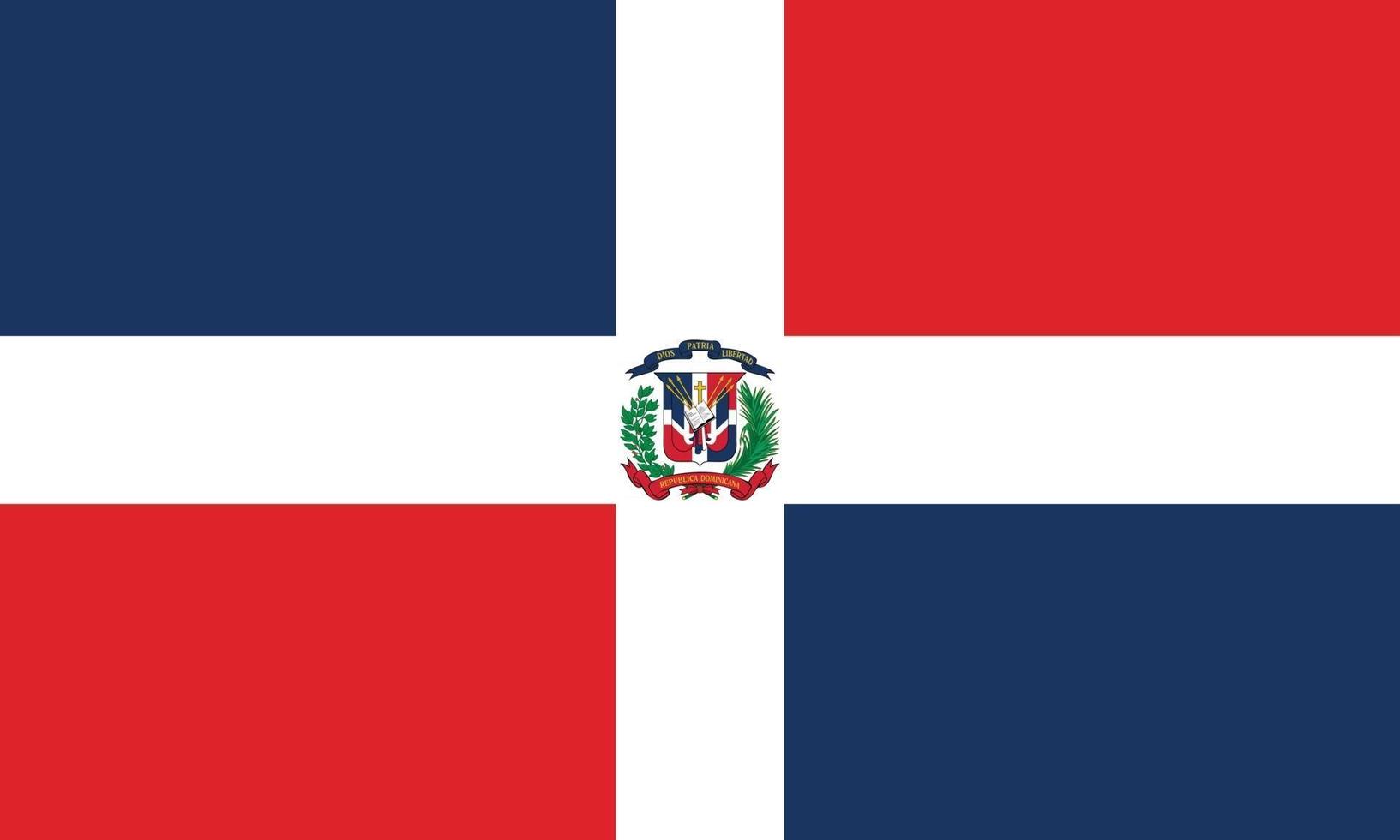 ilustración vectorial de la bandera de la república dominicana vector