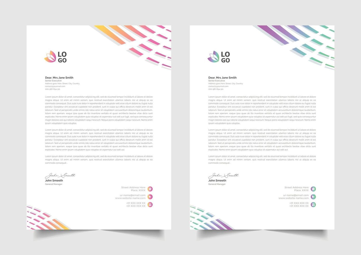 best letterhead design vector