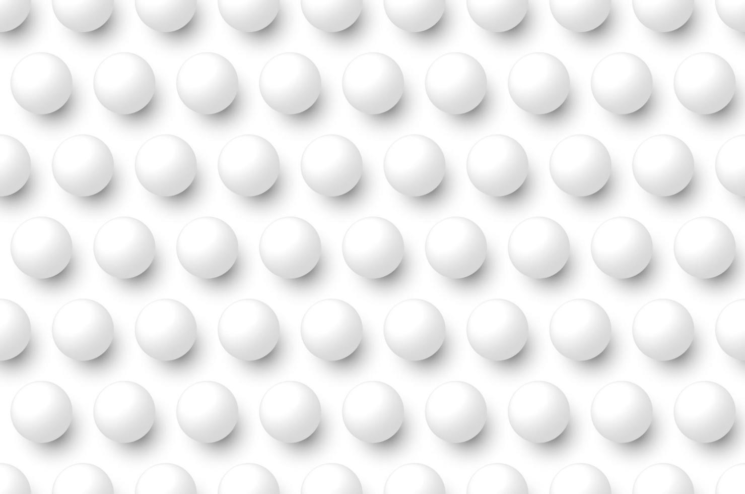 3D realistic white circle ball sphere seamless pattern background and texture vector